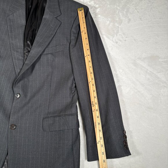Brooks Brothers Blazer Men Size 41L Striped Wool Blend 346 Stretch Two Button - Picture 2 of 9